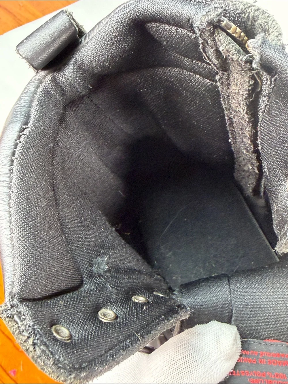 Z1R M4 Men’s Motorcycle Boots Size 8 Black Leather Lace Up Side Zip Biker